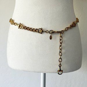 Vintage Gold Horsebit Chain Belt - Luxury Fashion Style